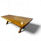 NATURAL WOODEN  DINING TABLE| Large
