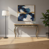 WOODEN CONSOLE TABLE | Silver Finish
