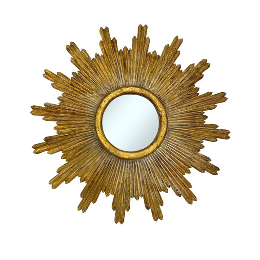 Fun Round Mirror | Gold Crack