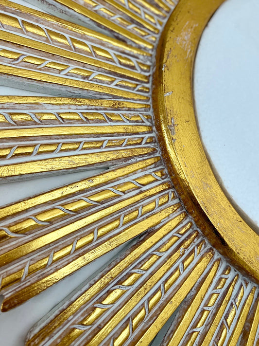 Trento Round Mirror | Gold Wash