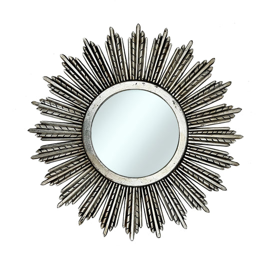 Trento Round Mirror | Silver Antique