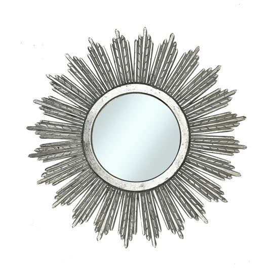 Trento Round Mirror | Silver Wash